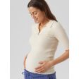 Vero Moda Maternity Birch Holly Polo Pullover Noos Online Hot Sale