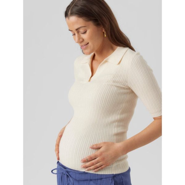 Vero Moda Maternity Birch Holly Polo Pullover Noos Online Hot Sale