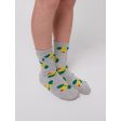 Bobo Choses Heather Grey Happy Dog All Over Short Socks Online Hot Sale