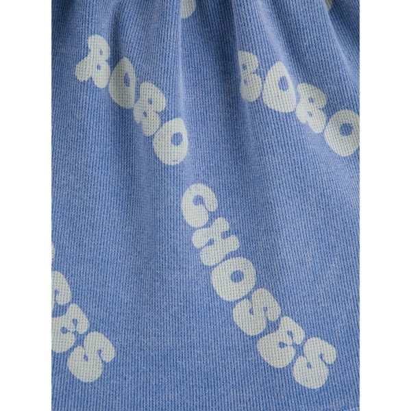 Bobo Choses Blue Wavy Bobo Choses All Over Waffle Skirt For Sale