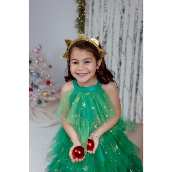 Great Pretenders Christmas Tree Dress with Headpiece, SIZE US 3-4 Fashion