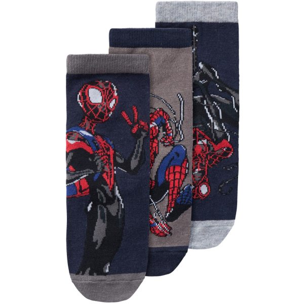 Name It Dark Sapphire Nobrian Spiderman 3-pack Socks on Sale