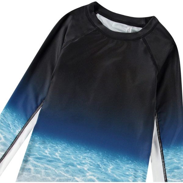 Molo Faded Ocean Neptune LS Swim Top Fashion