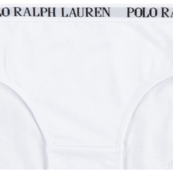 Polo Ralph Lauren White Polo Black Solid 3 Pack Bikini For Sale