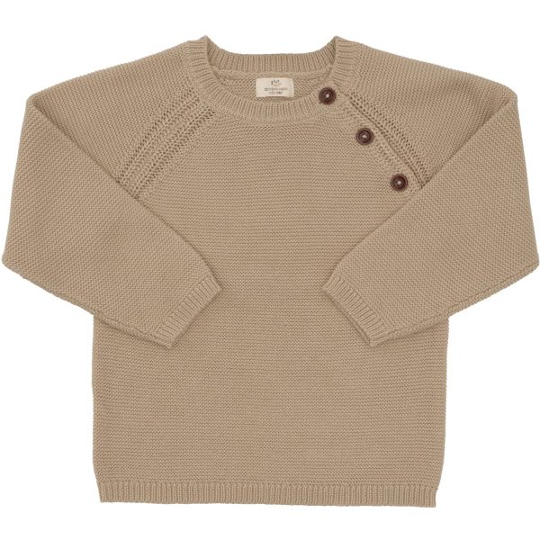 COPENHAGEN COLORS Lt Taupe Knitted Plain Pullover For Discount