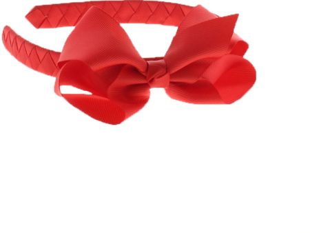 Bow s by Stær Hairband Classic Large Bow - Poppy Red For Discount