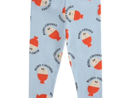 Bobo Choses Light Blue Morning Egg All Over Leggings on Sale