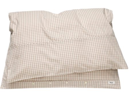 Lalaby Beige Gingham Classic Bedding Online