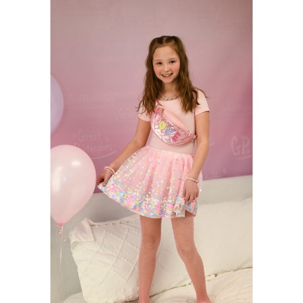 Great Pretenders Party Fun Sequins Skirt - Pink Neon Online Sale