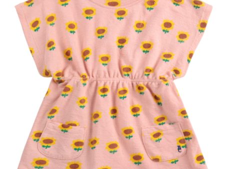 Bobo Choses Light Pink Sunflower All Over Dress Online now