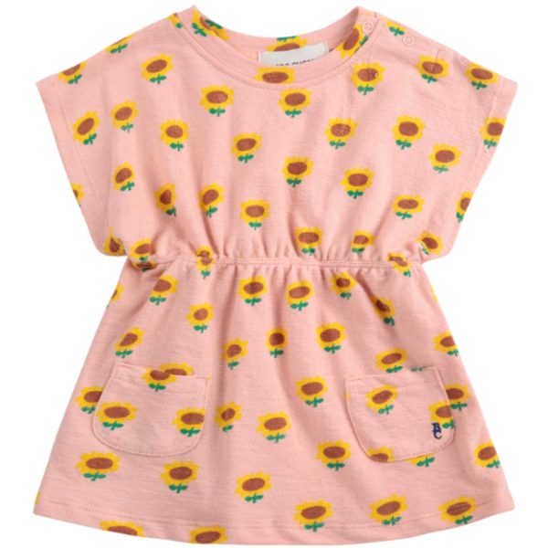 Bobo Choses Light Pink Sunflower All Over Dress Online now