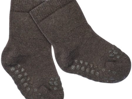 Gobabygo Chocolate Non-Slip Socks In Terry Cotton Online