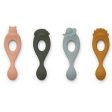 Liewood Liva Silicone Spoon Safari Rose Multi Mix 4-Pack Online now