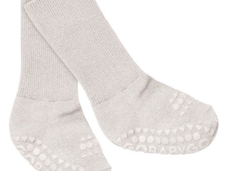 Gobabygo Ivory Glitter (Buttercream) Non-Slip Socks In Bamboo For Discount