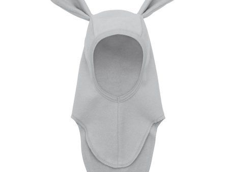 Huttelihut Light Grey Melange Balaclava Ears Cotton Fleece Online