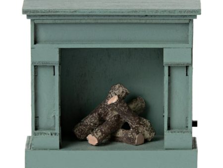 Maileg Fireplace, Mouse - Blue Sale