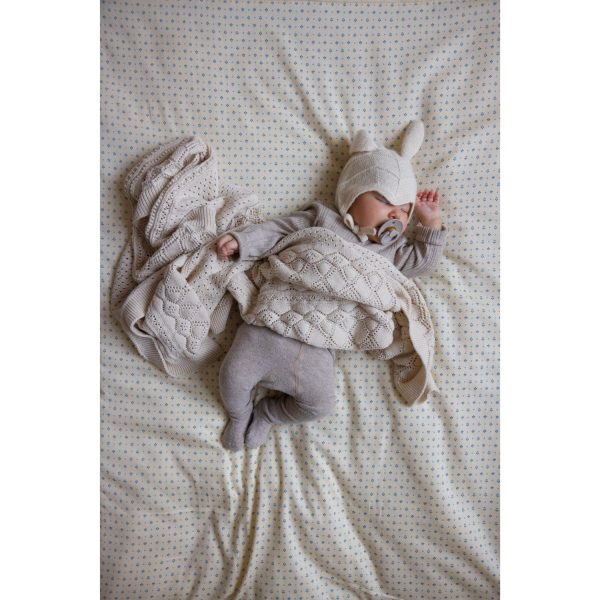 Cam Cam Copenhagen Off White Pointelle Baby Knit Throw Fashion