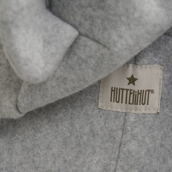 Huttelihut Light Grey Melange Pram Suit Ears Cot. Fleece For Sale