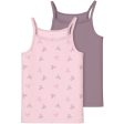 Name It Barely Pink Strap Top 2-pack Barely Pink Bow Noos Online