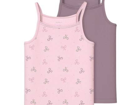 Name It Barely Pink Strap Top 2-pack Barely Pink Bow Noos Online