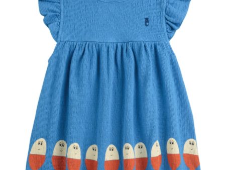 Bobo Choses Blue Morning Egg Ruffle Dress Sale