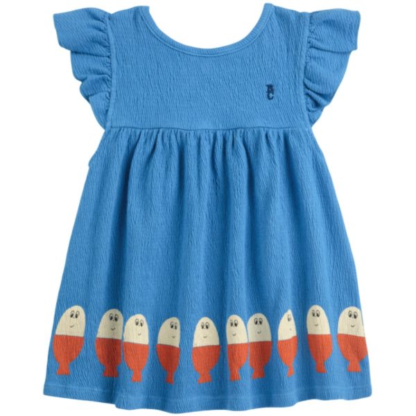 Bobo Choses Blue Morning Egg Ruffle Dress Sale