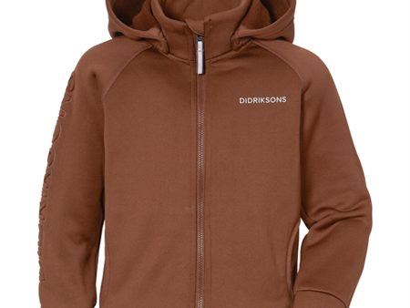 Didriksons Corin Earth Brown Zipper Sweatshirt For Sale