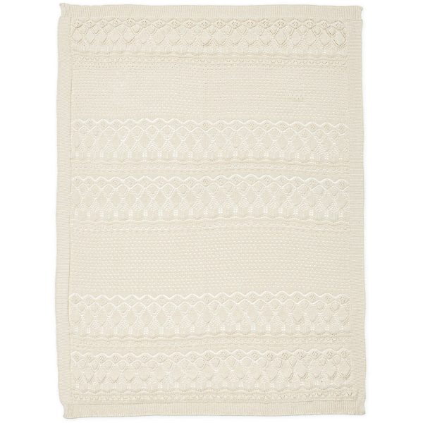 Cam Cam Copenhagen Off White Pointelle Baby Knit Throw Fashion