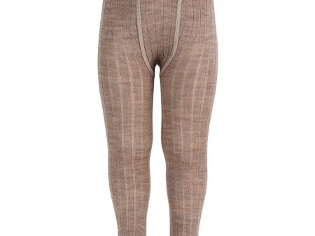 Cóndor Sand Extrafine Merino Wool Rib Tights For Discount