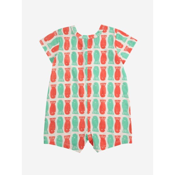 Bobo Choses Offwhite Lucky Fish All Over Playsuit Sale