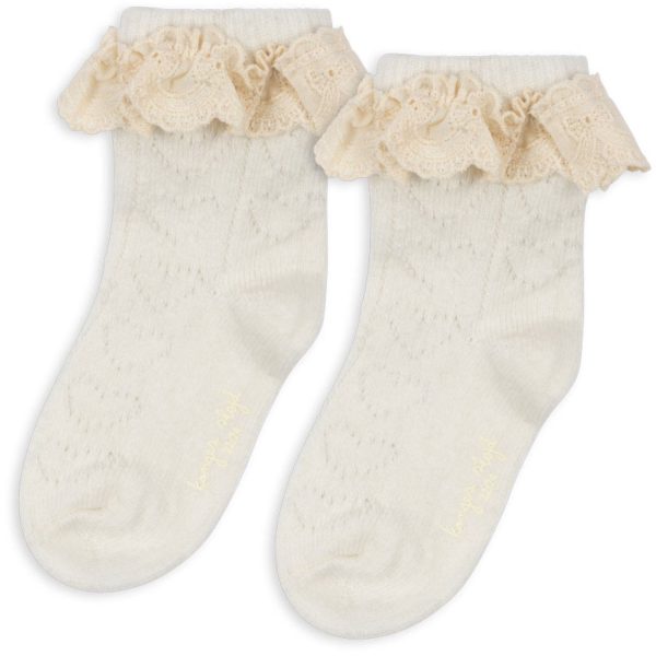 Konges Sløjd Beige Wool Pointelle Socks Discount