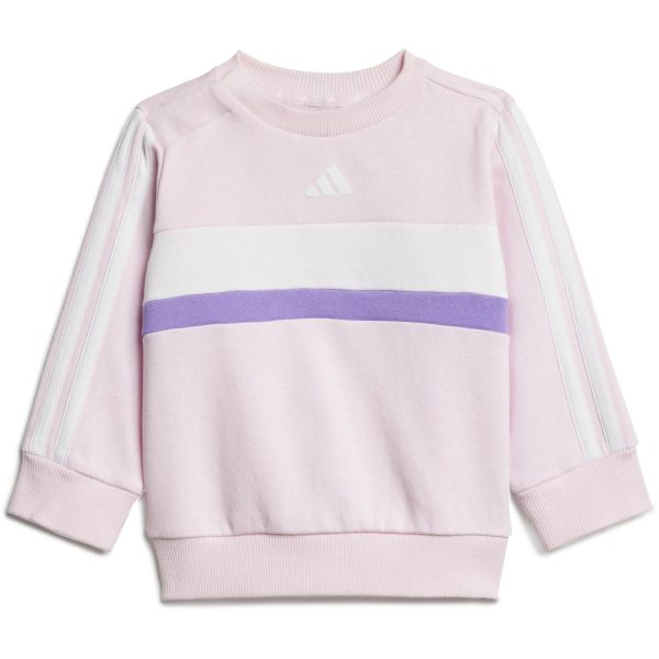 adidas Originals Clear Pink White Violet Fusion I 3S Tib Fl Sweat Set For Discount