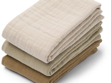 LIEWOOD Sandy Mix Lewis Muslin Cloth 3-Pack For Sale