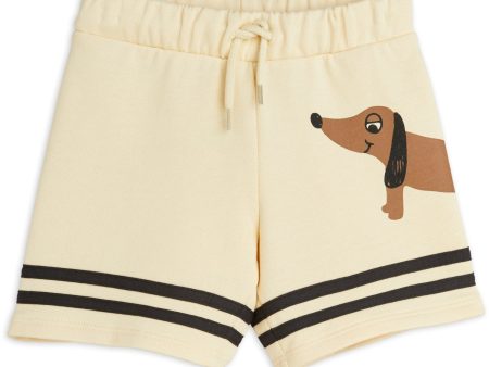 Mini Rodini Beige Dog Sp Stripes Sweatshorts Online Sale