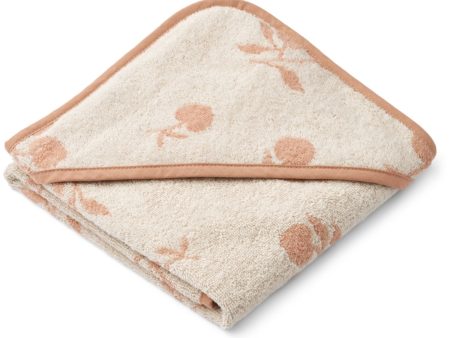 LIEWOOD Peach   Sea Shell Alba Yarn Dyed Hooded Baby Towel Fashion