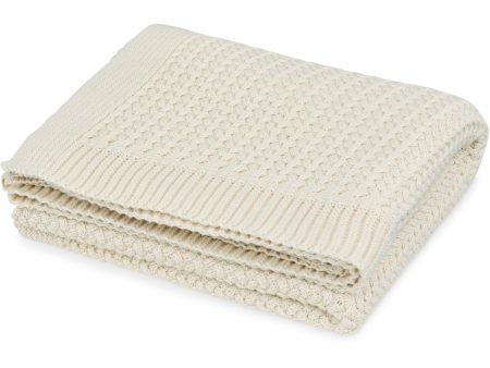 Cam Cam Copenhagen Off White Harper Baby Knit Throw Supply