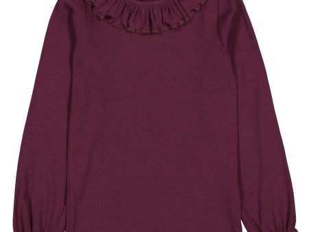 MarMar Modal Fine Rib Deep Mulberry Tandy Blouse Online Sale