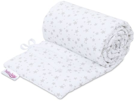 babybay ® White Stars Pearl Grey Babynest Pique For Cheap