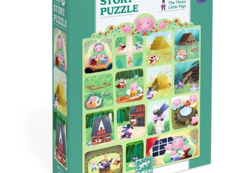 Djeco Story Puzzle, The 3 Little Pigs - 35 Pieces Supply