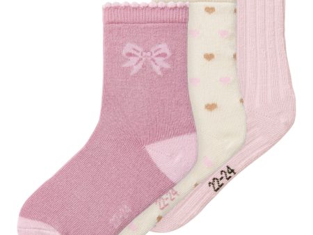 Name It Mauve Orchid Sille 3-Pack Socks Fashion