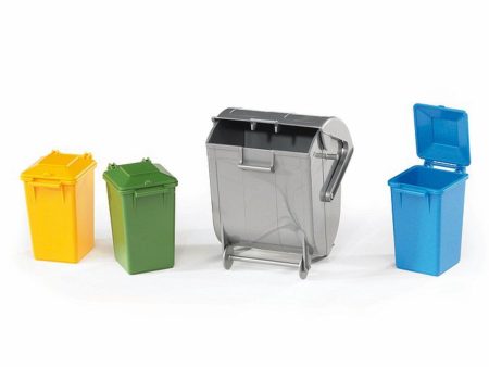 Bruder Accessories: Garbage can set (3 small, 1 large) For Cheap