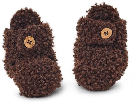 Smallstuff Brown Booties Bouclé Merino Wool on Sale