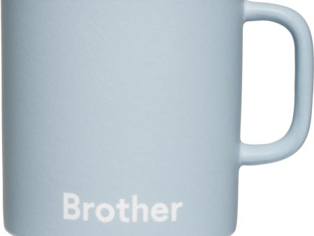 Design Letters Light Blue Brother VIP Favourite Cup With Handle Hot on Sale