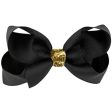 Bow s by Stær Classic Bow - Black Gold Glitter - 8 cm Online now