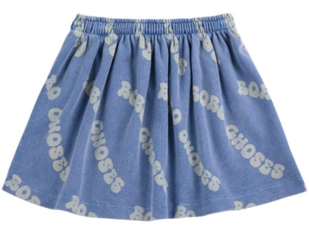 Bobo Choses Blue Wavy Bobo Choses All Over Waffle Skirt For Sale