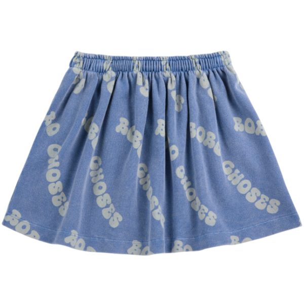 Bobo Choses Blue Wavy Bobo Choses All Over Waffle Skirt For Sale