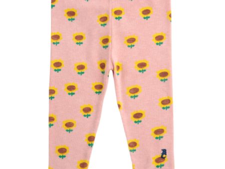 Bobo Choses Light Pink Sunflower All Over Leggings Online Sale