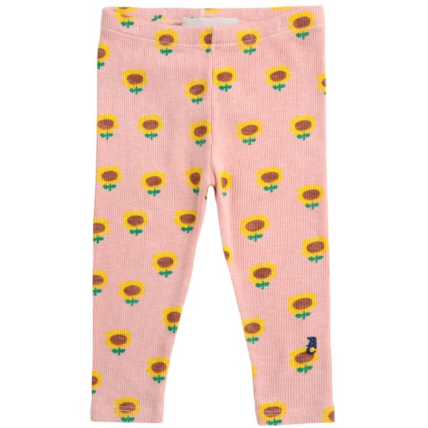 Bobo Choses Light Pink Sunflower All Over Leggings Online Sale