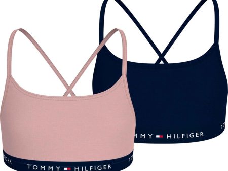 Tommy Hilfiger Soft Rose Desert Sky 2-Pack Strappy Bralette Online Hot Sale