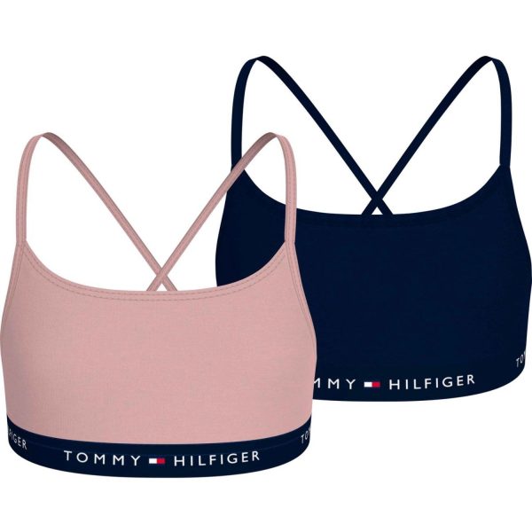 Tommy Hilfiger Soft Rose Desert Sky 2-Pack Strappy Bralette Online Hot Sale